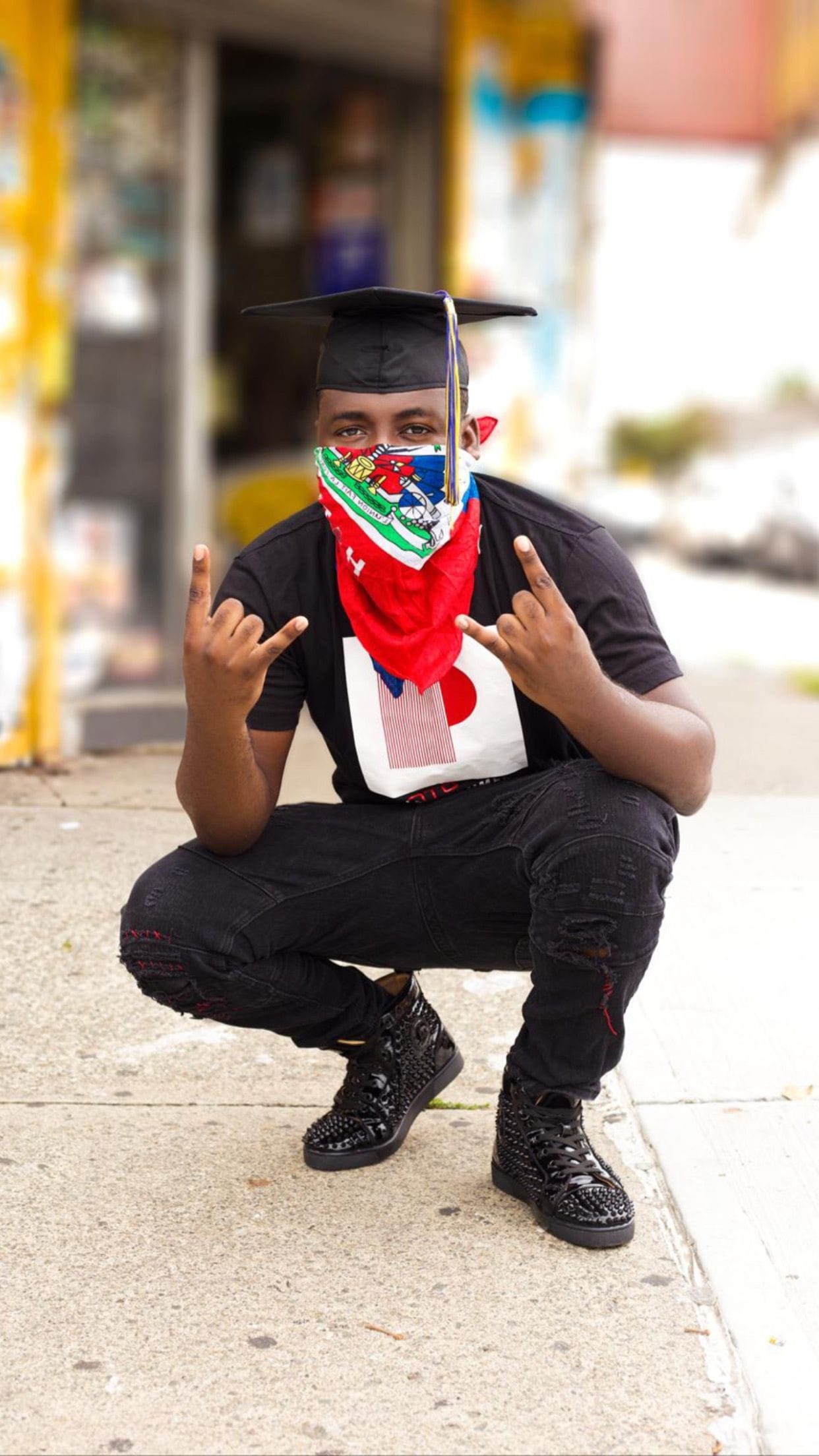 Model Wearing A Graduation Cap